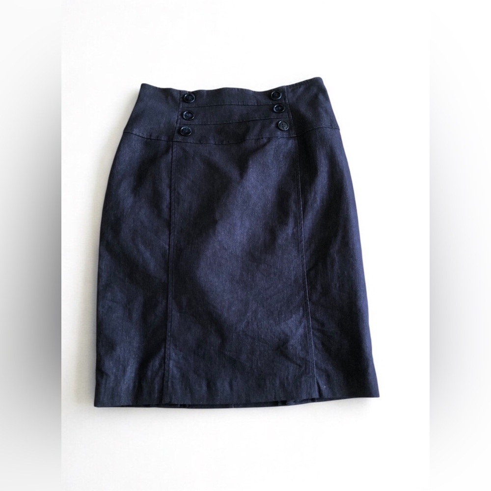 Worthington Dark Blue Pencil Skirt